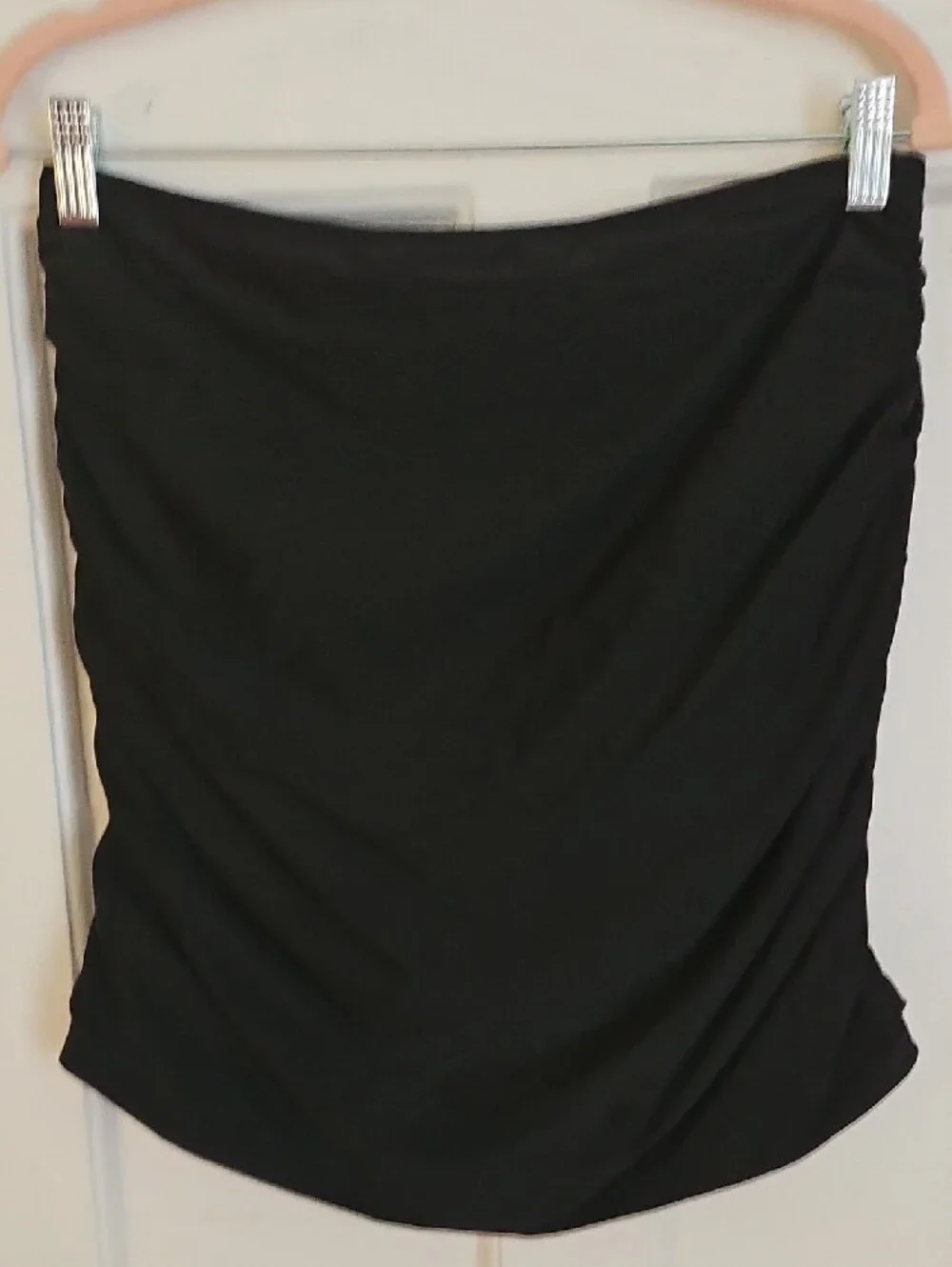 Black Ruched Swim Skirt By FIRPEARL